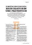 Vorschauseite 2: Diabetisches Fußulkus: Risikofaktoren und Prävention
