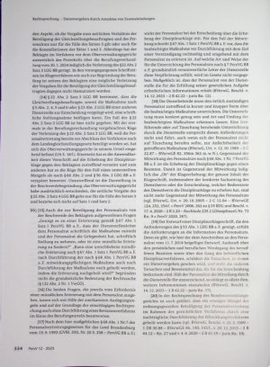 Vorschauseite 3: Zum Beamtenrecht Dienstvergehen durch Annahme von Essenseinladungen