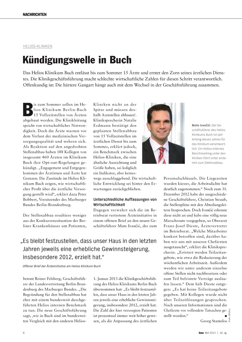 Vorschauseite 1: Kündigungswelle in Buch
