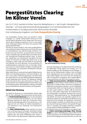 Vorschauseite 1: Peergestütztes Clearing im Kölner Verein