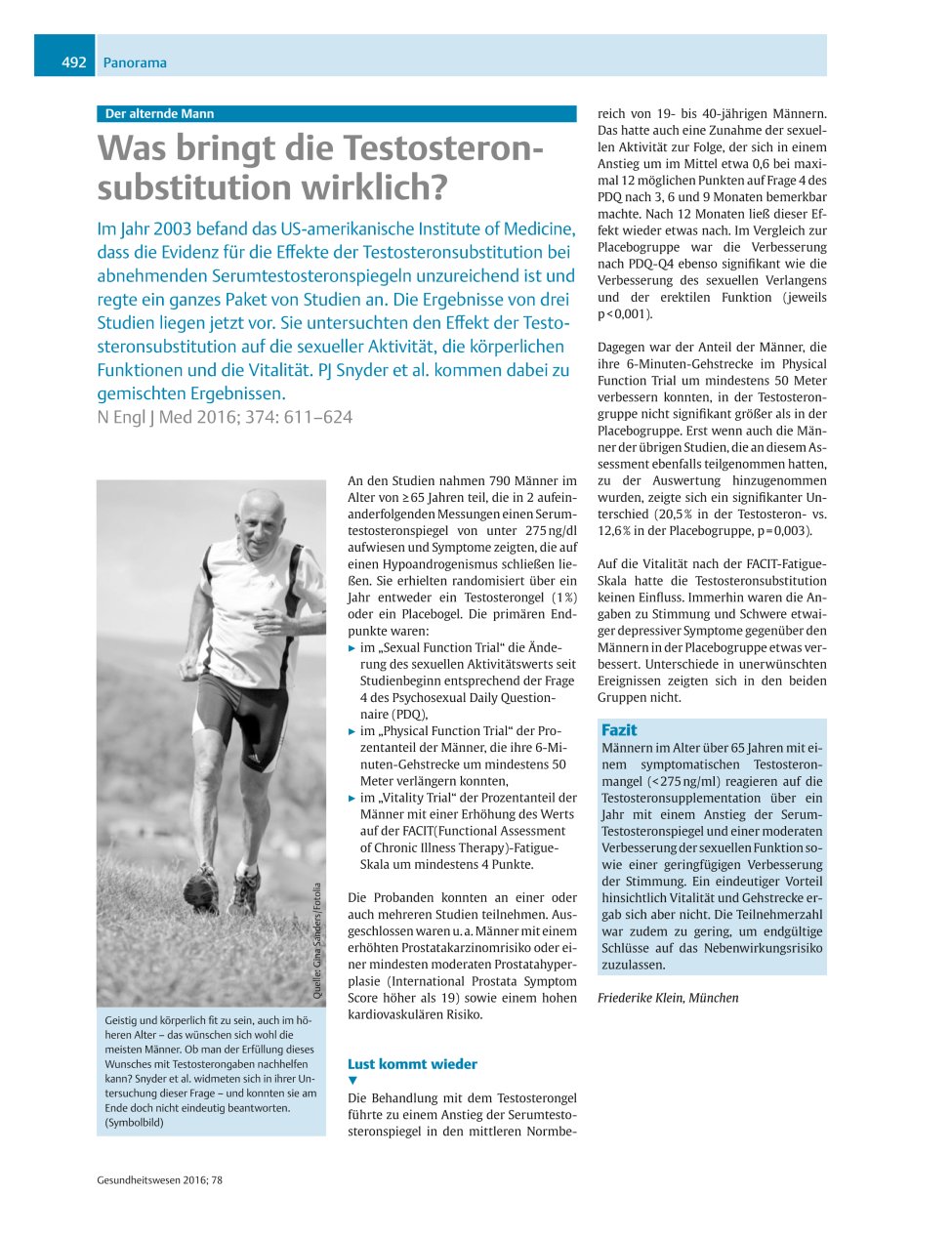 Vorschauseite 1: Was bringt die Testosteronsubstitution wirklich?
