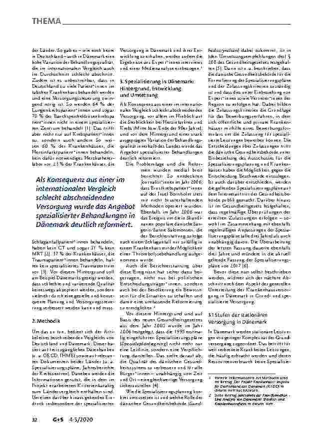 Vorschauseite 2: Zentralisierung und Spezialisierung: Dänemarks Spezialisierungspläne als strategisches Planungsund Steuerungsinstrument am Beispiel der Krebsbehandlung.