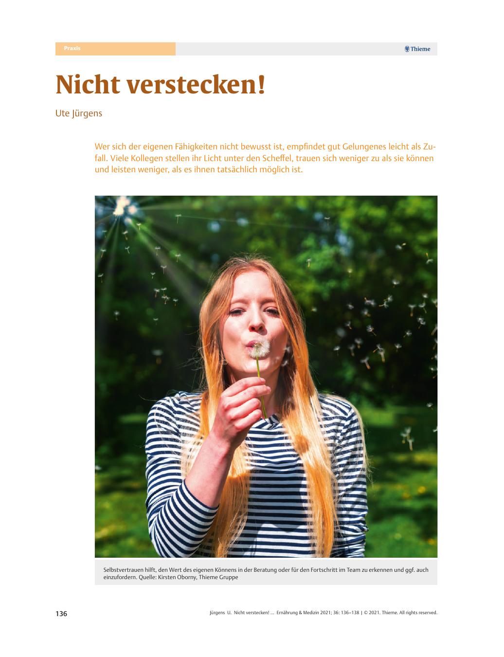 Vorschauseite 1: Nicht verstecken!