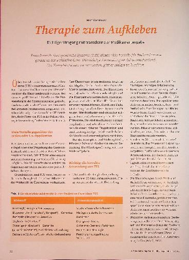 Vorschauseite 1: Therapie zum Aufkleben Richtiger Umgang mit transdermaler Medikamentengabe