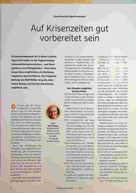 Vorschauseite 1: Auf Krisenzeiten gut vorbereitet sein