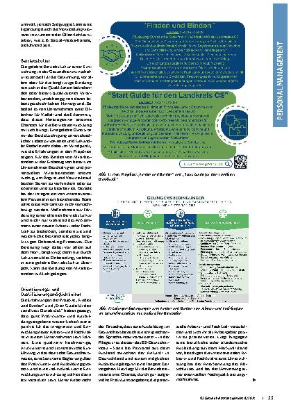 Vorschauseite 2: Gelingensbedingungen zur Mitarbeitergewinnung und -bindung: Erfahrungen aus zwei Projekten der Gesundheitswirtschaft