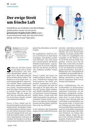 Vorschauseite 1: Der ewige Streit um frische Luft