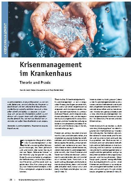 Vorschauseite 1: Krisenmanagement im Krankenhaus: Theorie und Praxis