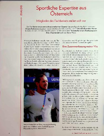 Vorschauseite 1: Sportliche Expertise aus Österreich: Mitglieder des Fachbeirats stellen sich vor