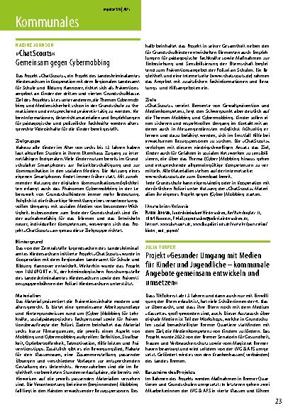 Vorschauseite 1: »ChatScouts« Gemeinsam gegen Cybermobbing