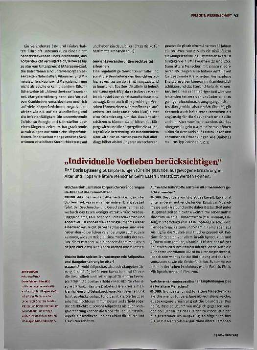 Vorschauseite 2: Ernährung im Alter - Einfluss auf Gesundheit und Wohlbefinden