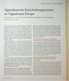 Vorschauseite 1: Algorithmische Entscheidungssysteme im Digitalraum Europa