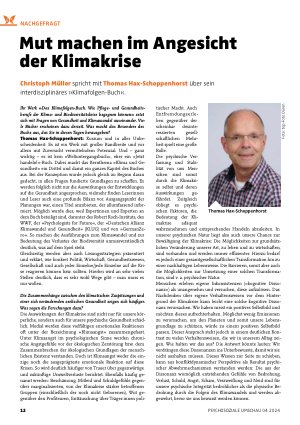 Vorschauseite 1: Mut machen im Angesicht der Klimakrise