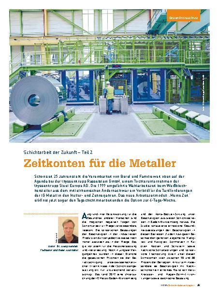 Vorschauseite 1: Schichtarbeit der Zukunft – Teil 2: Zeitkonten für die Metaller