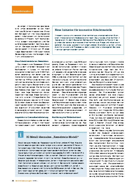 Vorschauseite 2: Schichtarbeit der Zukunft – Teil 2: Zeitkonten für die Metaller