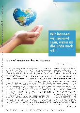 Vorschauseite 1: Wir können nur gesund sein, wenn es die Erde auch ist!