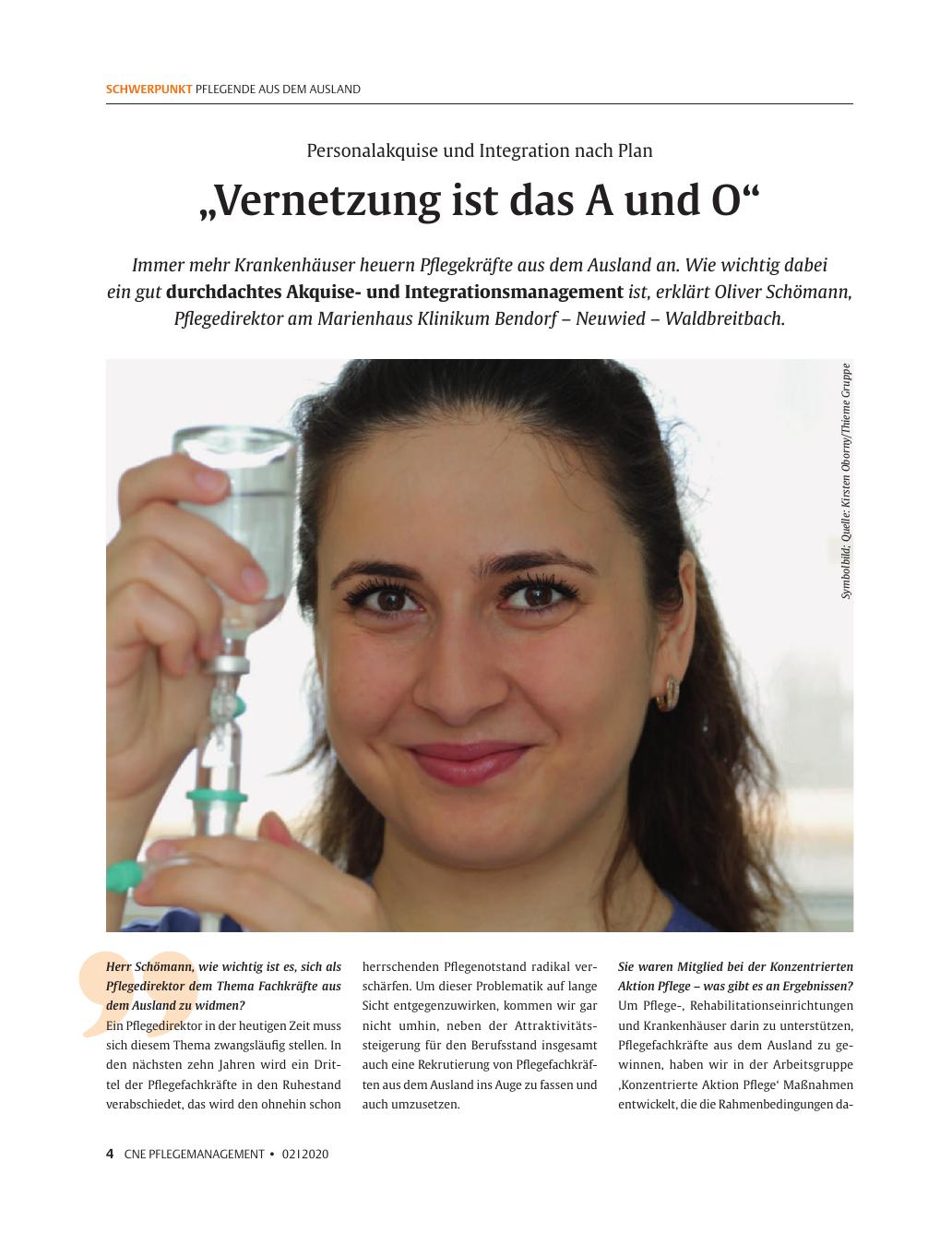 Vorschauseite 1: Vernetzung ist das A und O.