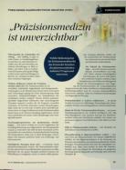 Vorschauseite 1: "Präzisionsmedizin ist unverzichtbar."