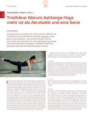 Vorschauseite 1: Tristhāna: Warum Ashtanga-Yoga mehr ist als Akrobatik und eine Serie
