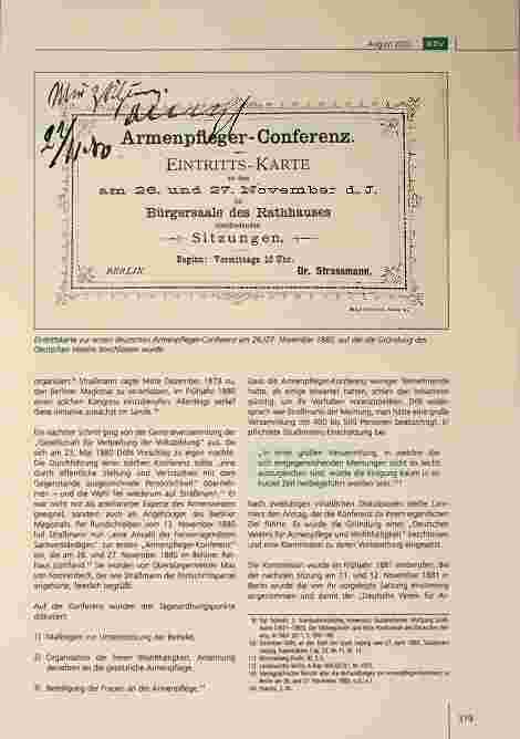 Vorschauseite 3: „Es fehlt uns ein Zentralorgan für deutsche Armenpflege! "