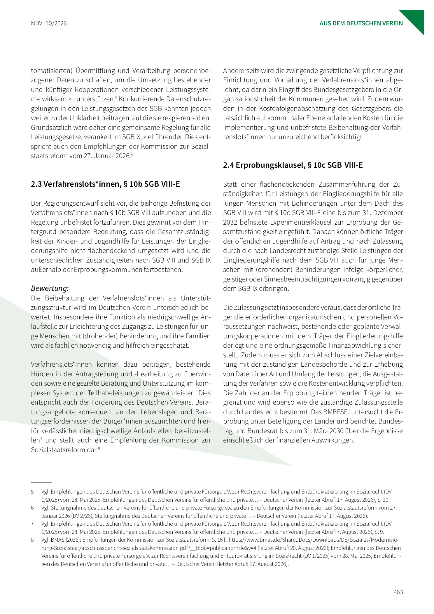 Vorschauseite 4: Stellungnahme des Deutschen Vereins zum Entwurf eines Ersten Gesetzes zur Strukturreform der Kinder- und Jugendhilfe (Erstes Kinder- und Jugendhilfestrukturreformgesetz – 1. KJHSR…