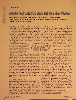 Vorschauseite 1: Mehr Schutz für den Schatz der Natur