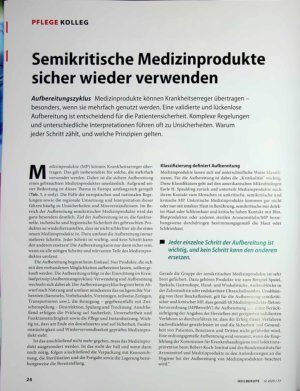 Vorschauseite 1: Semikritische Medizinprodukte sicher wieder verwenden