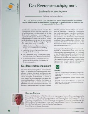 Vorschauseite 1: Das Beerenstrauchpigment Lexikon der Augendiagnose