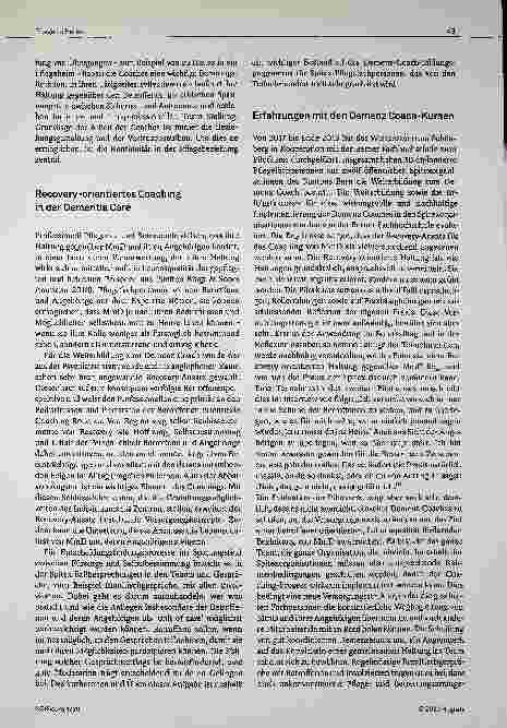 Vorschauseite 3: Lebensqualität von Menschen mit Demenz fördern - Demenz Coaches in der Spitex