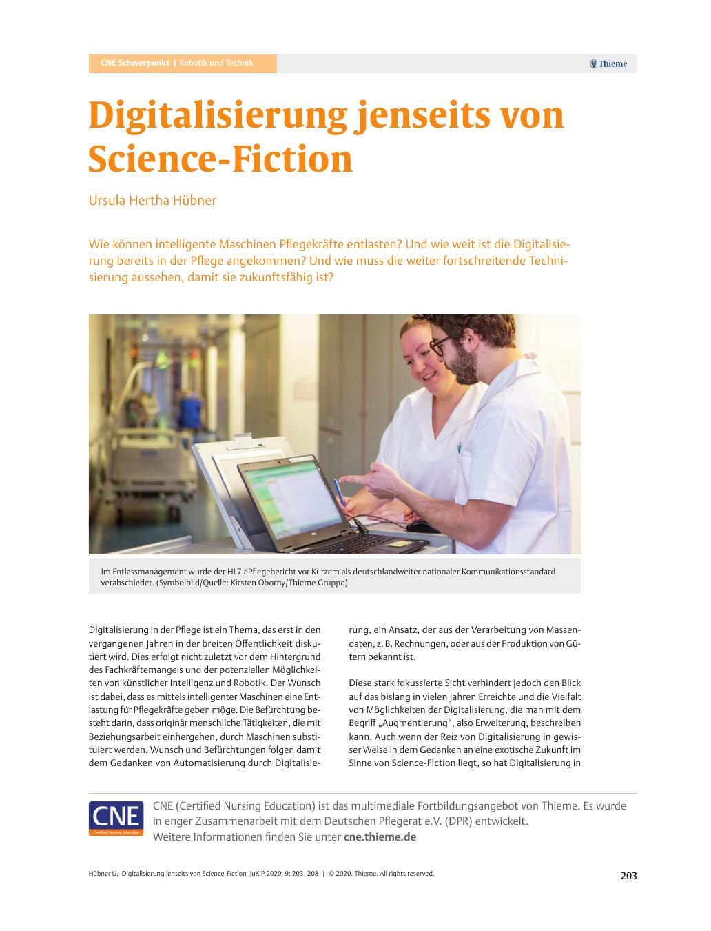 Vorschauseite 1: Digitalisierung jenseits von Science-Fiction