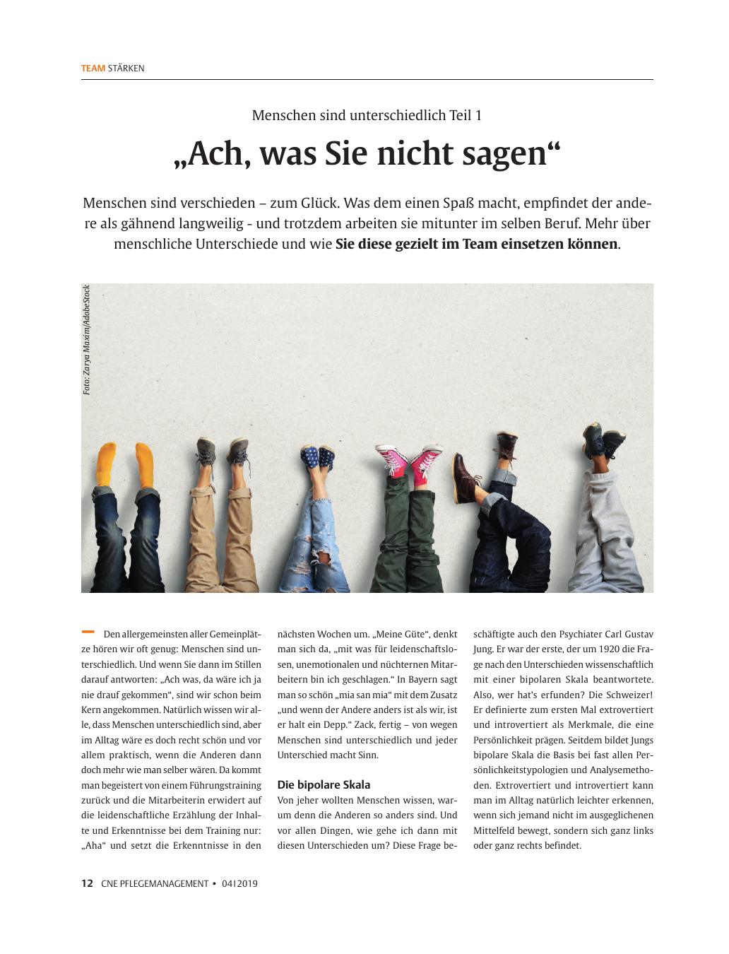 Vorschauseite 1: ?Ach, was Sie nicht sagen?