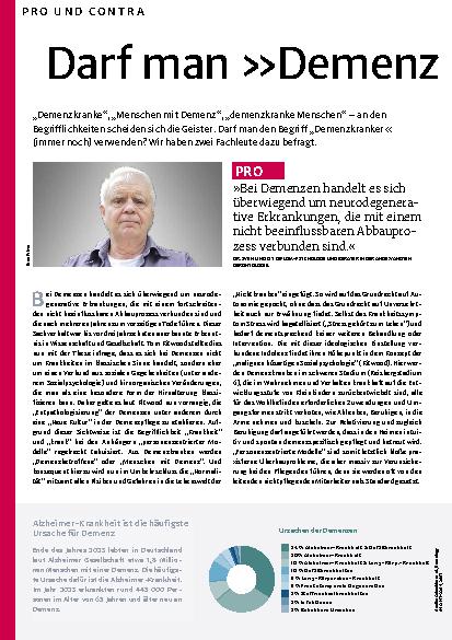 Vorschauseite 1: Darf man „Demenzkranker“ sagen?