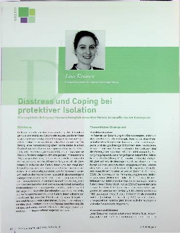 Vorschauseite 1: Distress und Coping bei protektiver Isolation