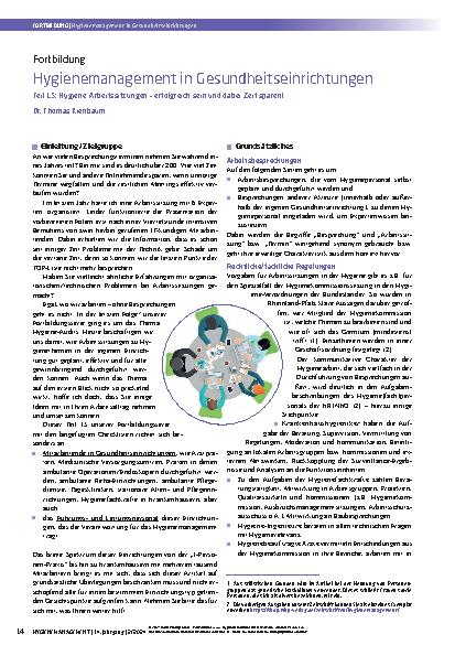 Vorschauseite 1: Hygienemanagement in Gesundheitseinrichtungen