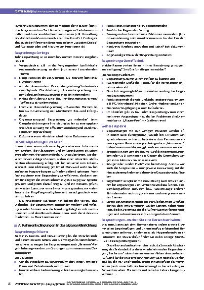 Vorschauseite 3: Hygienemanagement in Gesundheitseinrichtungen