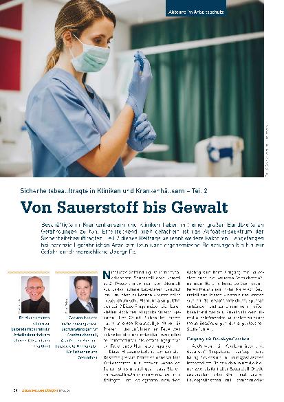 Vorschauseite 1: Sicherheitsbeauftragte in Kliniken und Krankenhäusern – Teil 2: Von Sauerstoff bis Gewalt