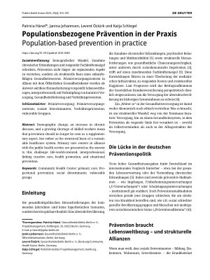 Vorschauseite 1: Populationsbezogene Prävention in der Praxis