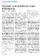 Vorschauseite 1: Die Innenund die Außensicht auf Behinderung oder: Ein Paradox, das keines ist
