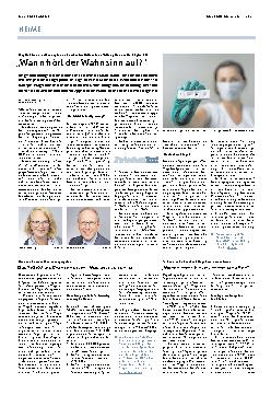 Vorschauseite 1: "Wann hört der Wahnsinn auf?"