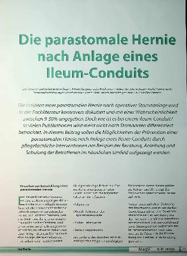 Vorschauseite 1: Die parastomale Hernie nach Anlage eines lleum-Conduits