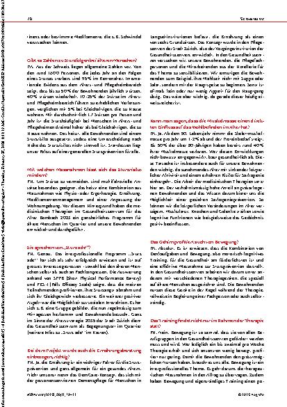 Vorschauseite 2: Körperliche Aktivität im Alter erhalten und fördern