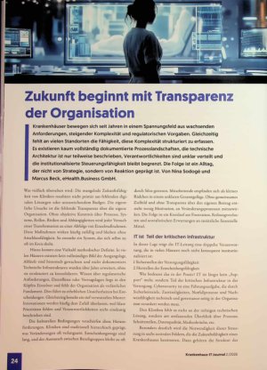 Vorschauseite 1: Zukunft beginnt mit Transparenz der Organisation