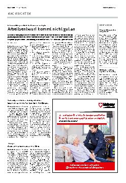 Vorschauseite 1: Arbeitsentwurf kommt nicht gut an.