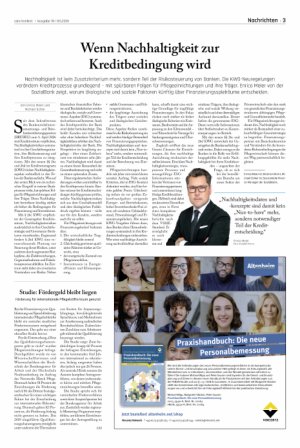 Vorschauseite 1: Wenn Nachhaltigkeit zur Kreditbedingung wird