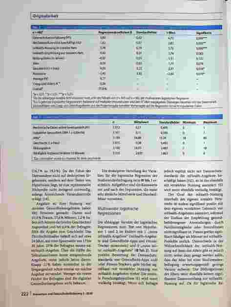 Vorschauseite 5: Einstellung zum Datenschutz und mHealth-Nutzung: Ergebnisse einer Studierendenbefragung und des Health Information National Trends Survey