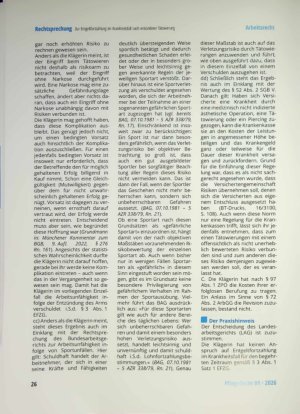 Vorschauseite 6: Zur Entgeltfortzahlung im Krankheitsfall nach entzündeter Tätowierung