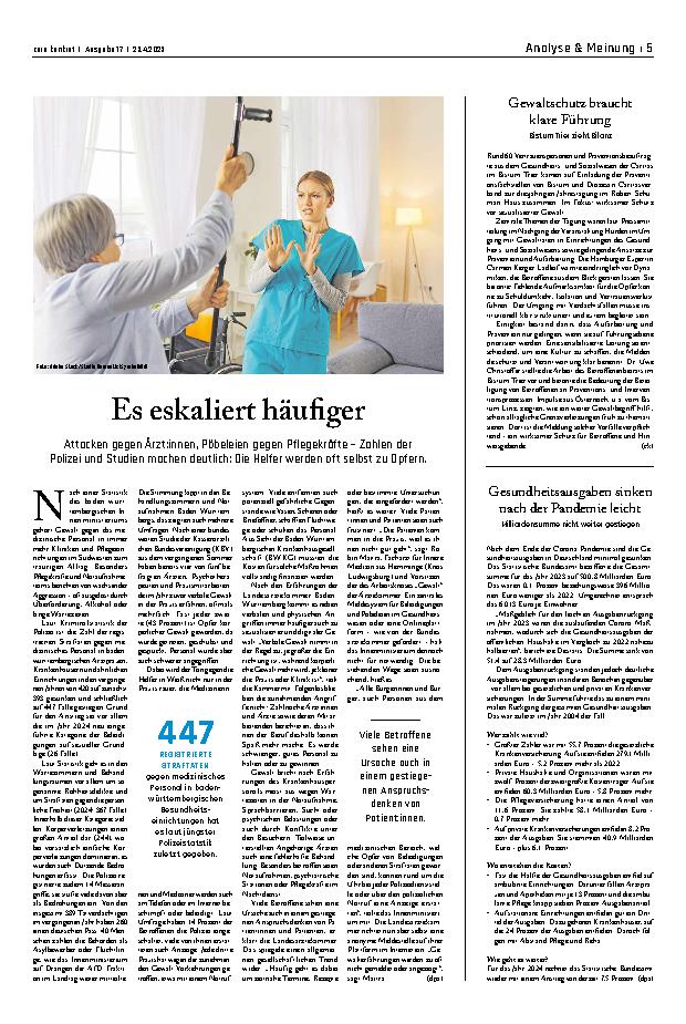 Vorschauseite 1: Es eskaliert häufiger