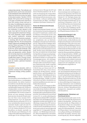 Vorschauseite 2: Die sachgerechte und zeitgemäße phlebologische Kompressionstherapie in der generalistischen Ausbildung – Mixed-Methods-Studie bei Pflegeschulen