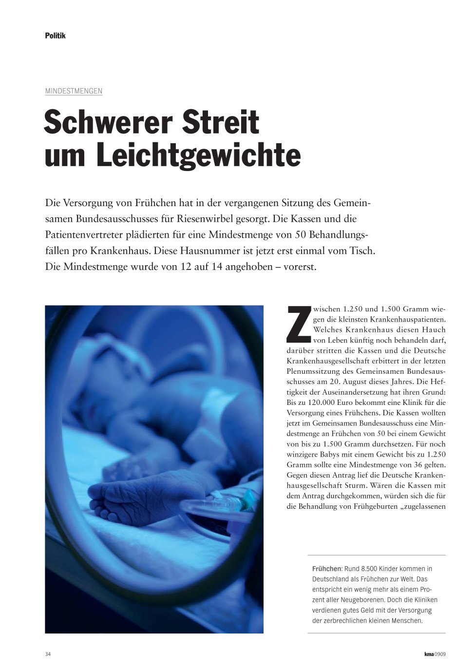 Vorschauseite 1: Schwerer Streit um Leichtgewichte