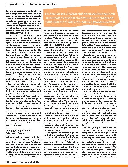 Vorschauseite 4: Palliative Care an der Schule